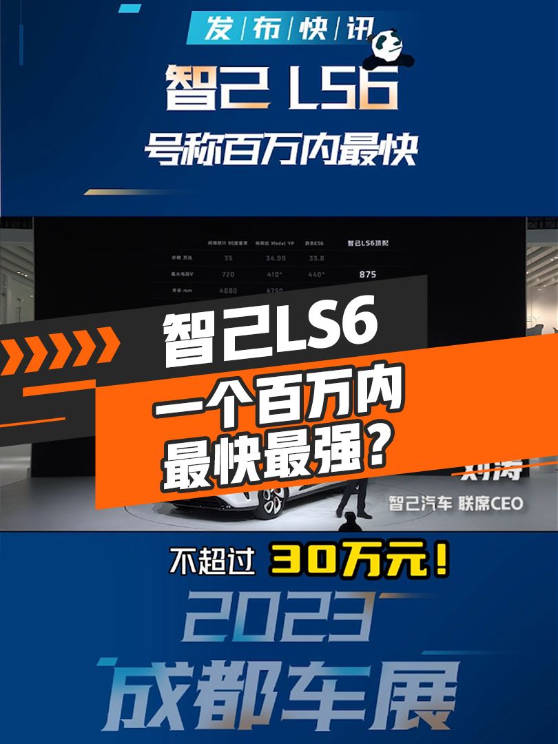 一个百万内最快最强？智己LS6在成都车展出手了