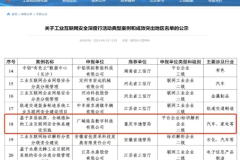 廣域銘島入選工業(yè)互聯(lián)網(wǎng)安全深度行活動典型案例和成效突出地區(qū)名單