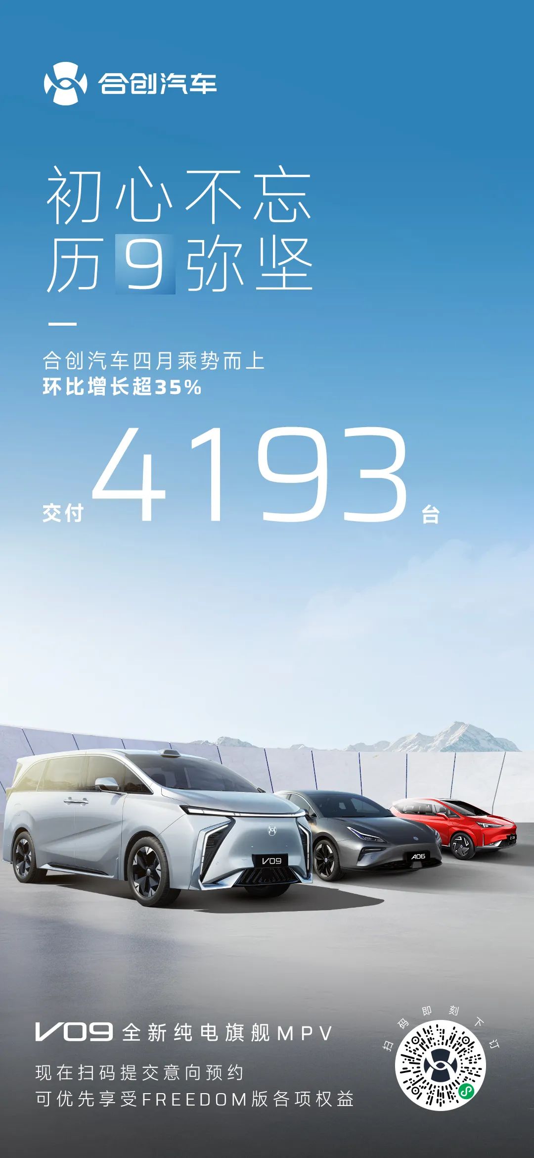 合創(chuàng)4月共計(jì)交付新車4193臺(tái) 環(huán)比增長35%