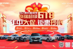 奇瑞超級(jí)618開啟，買瑞虎5x惠民版，1元下定至高可抵10000元！