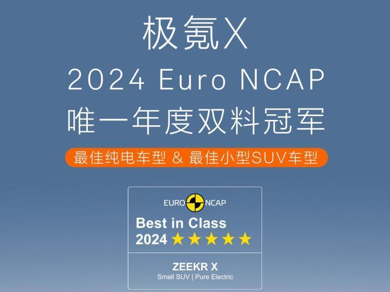 極氪X獲Euro NCAP五星認證 并同時獲年度最佳純電車型獎