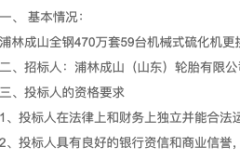 招標公告---全鋼470萬套59臺機械式硫化機更換整體鏤空復合式新型隔熱板