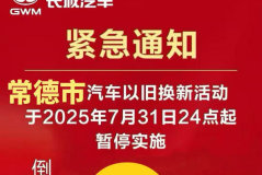 常德長盛：置換補貼即將關閉