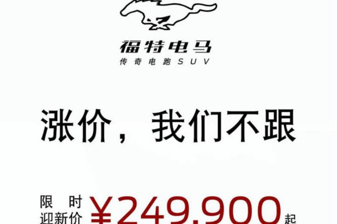 福特電馬推出新年購車權(quán)益 并宣布“不調(diào)價(jià)”
