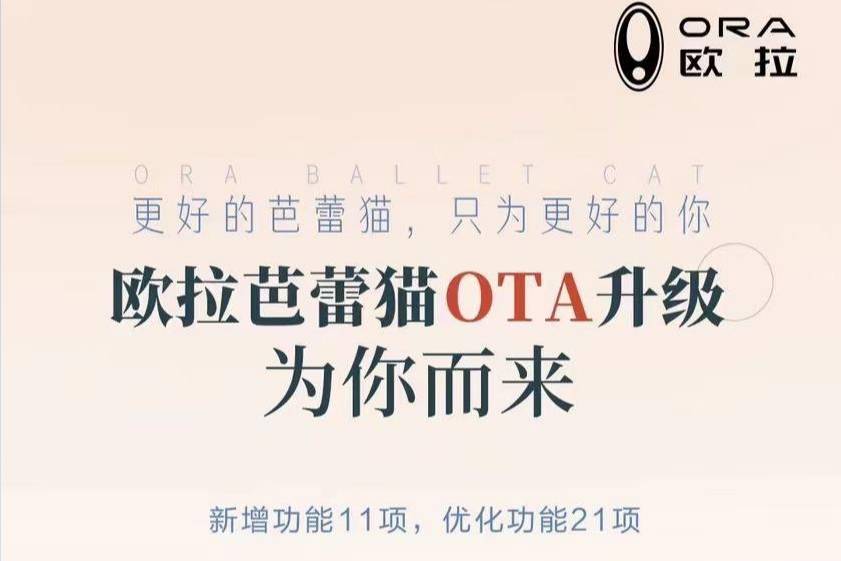 欧拉芭蕾猫首次OTA升级 新增11项功能