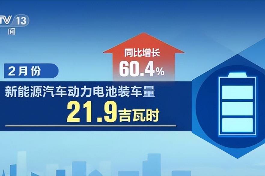 2月我國(guó)動(dòng)力電池裝車量同比增長(zhǎng)60.4%