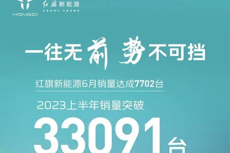 红旗新能源6月销量7702辆