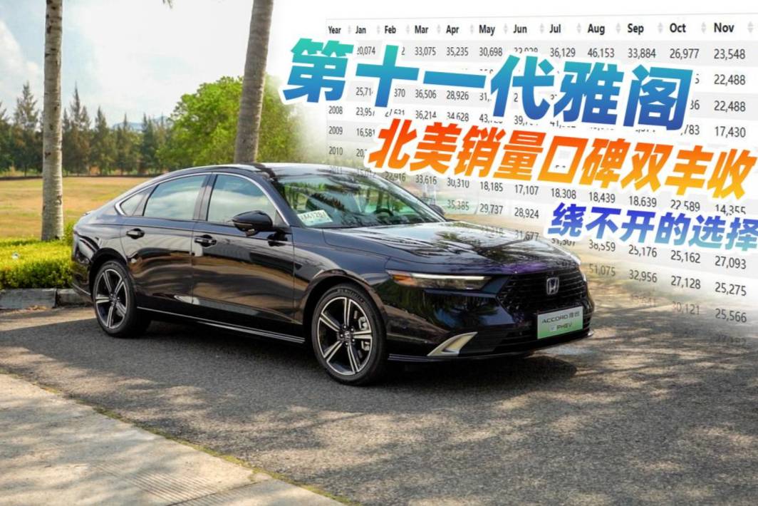B級車銷量常青樹，第十一代雅閣北美銷量口碑雙豐收