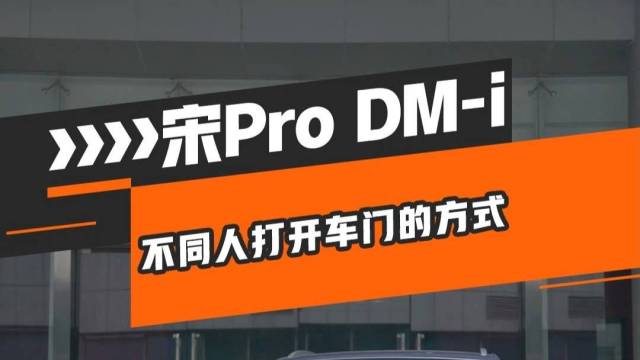 宋Pro DM-i 冠军版的开门方式