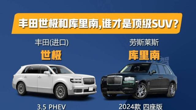 丰田世极和库里南，谁才是顶级SUV？