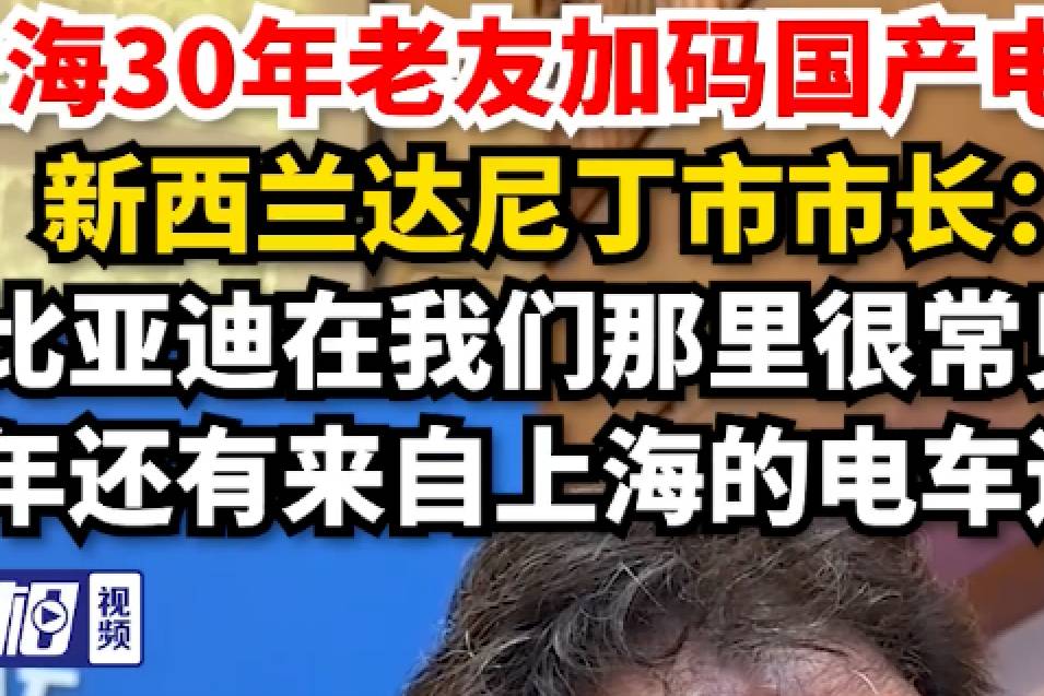 新西蘭達尼丁市市長：比亞迪新能源汽車成熱門，街頭隨處可見