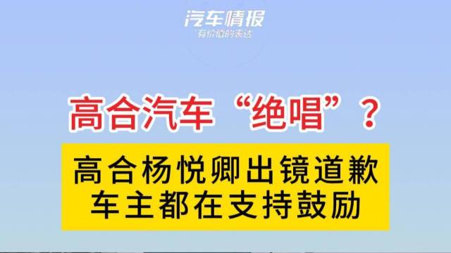 高合汽车“绝唱”？杨悦卿直播出镜道歉