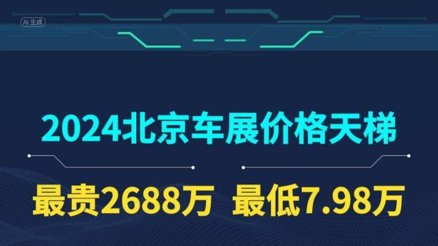 2024北京车展上市新车价格天梯图