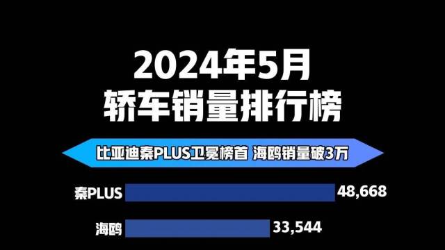 2024年5月轿车销量排行榜