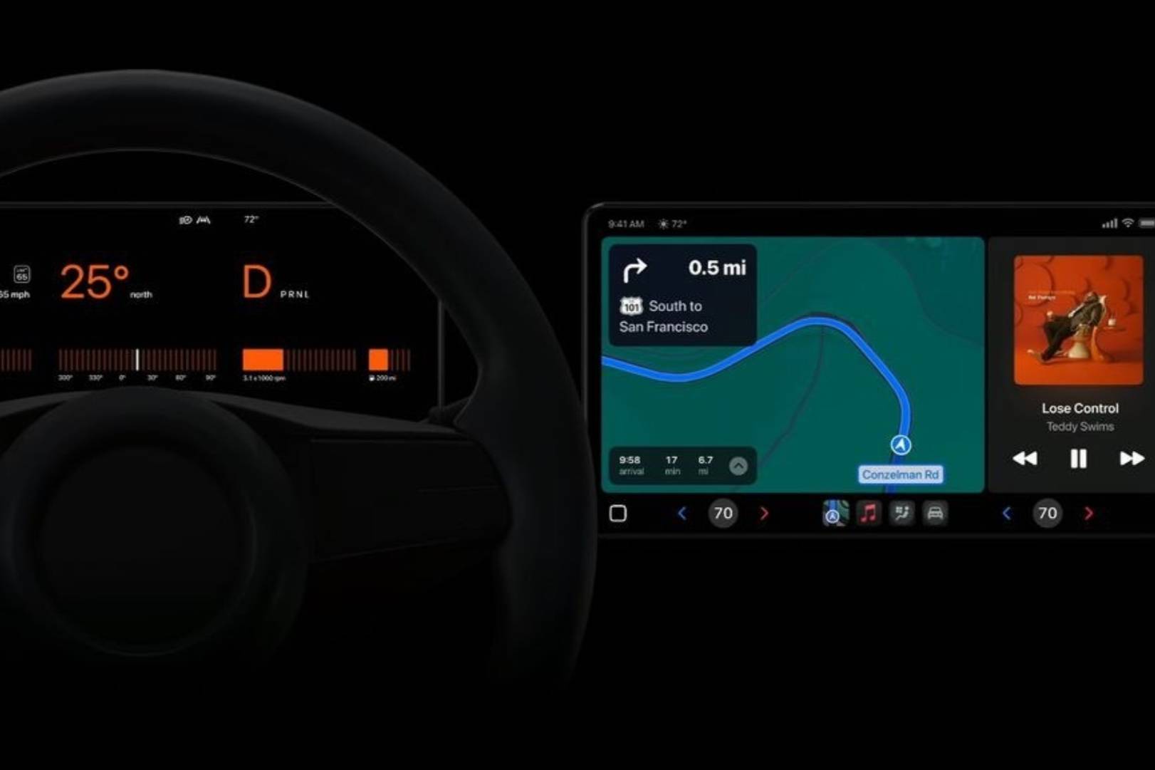 苹果公布下一代CarPlay系统界面，你期待吗？