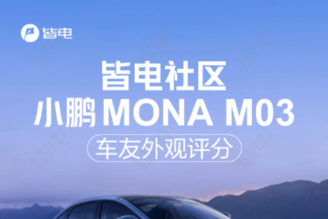 皆電一圖｜小鵬MONA M03 車友外觀打分81.35分！