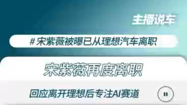 宋紫薇回应从理想汽车离职