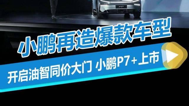 油智同价！小鹏再造爆款车型小鹏P7+上市