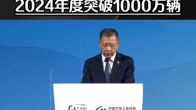 2024年中国新能源汽车1000万辆达成