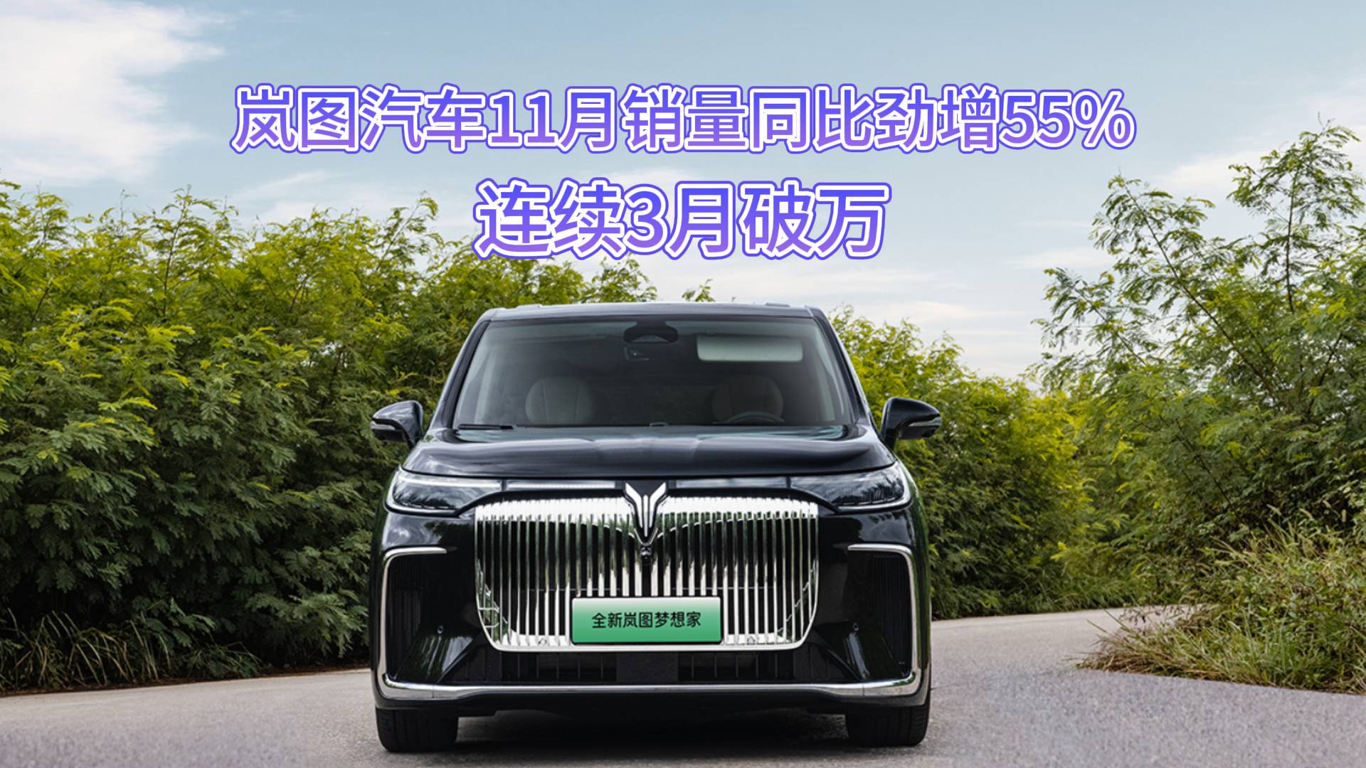 岚图汽车11月销量同比劲增55%