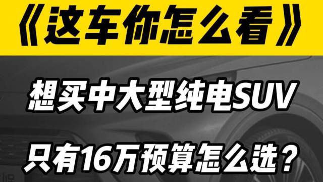 16万纯电SUV,买哪个性价比最高？ 