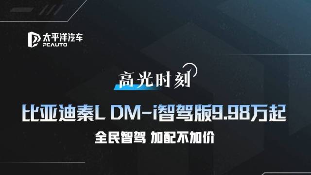 秦L DM-i智驾版全系标配天神之眼