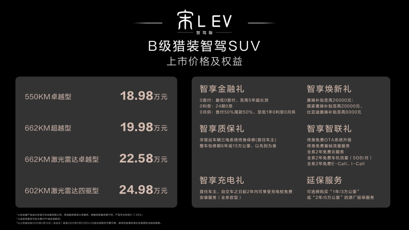 加配不加价 宋L EV智驾版上激光雷达 这波在大气层