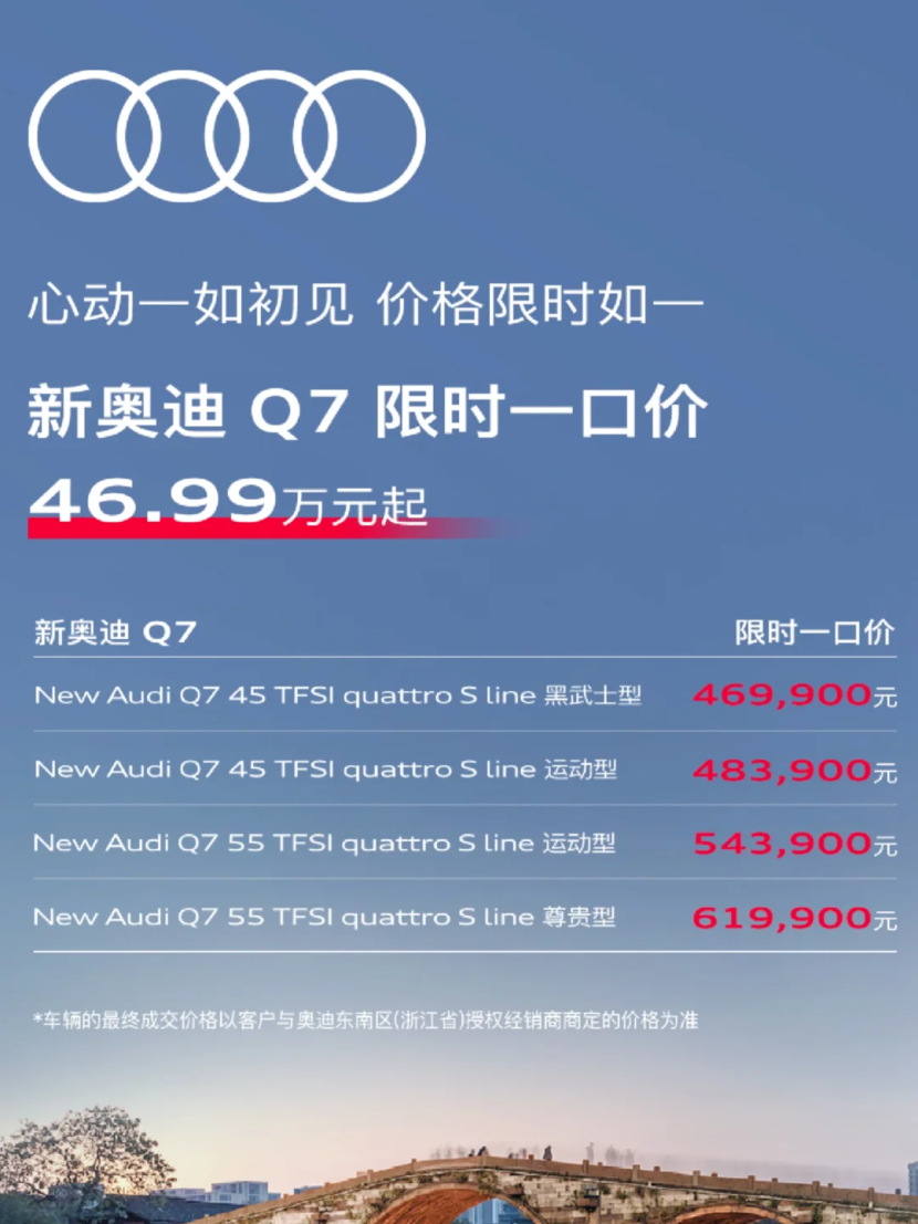 网传46.39万起？ 奥迪Q7大降价是真的吗？真相是更低