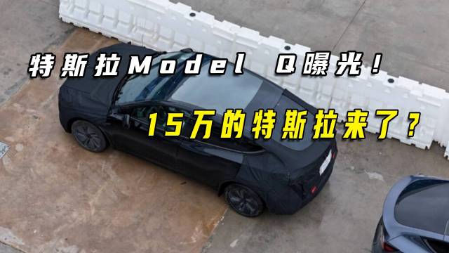 Model Q曝光！15万的特斯拉来了？