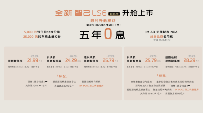 20万级纯电SUV最优选 全新智己LS6剧院版上市