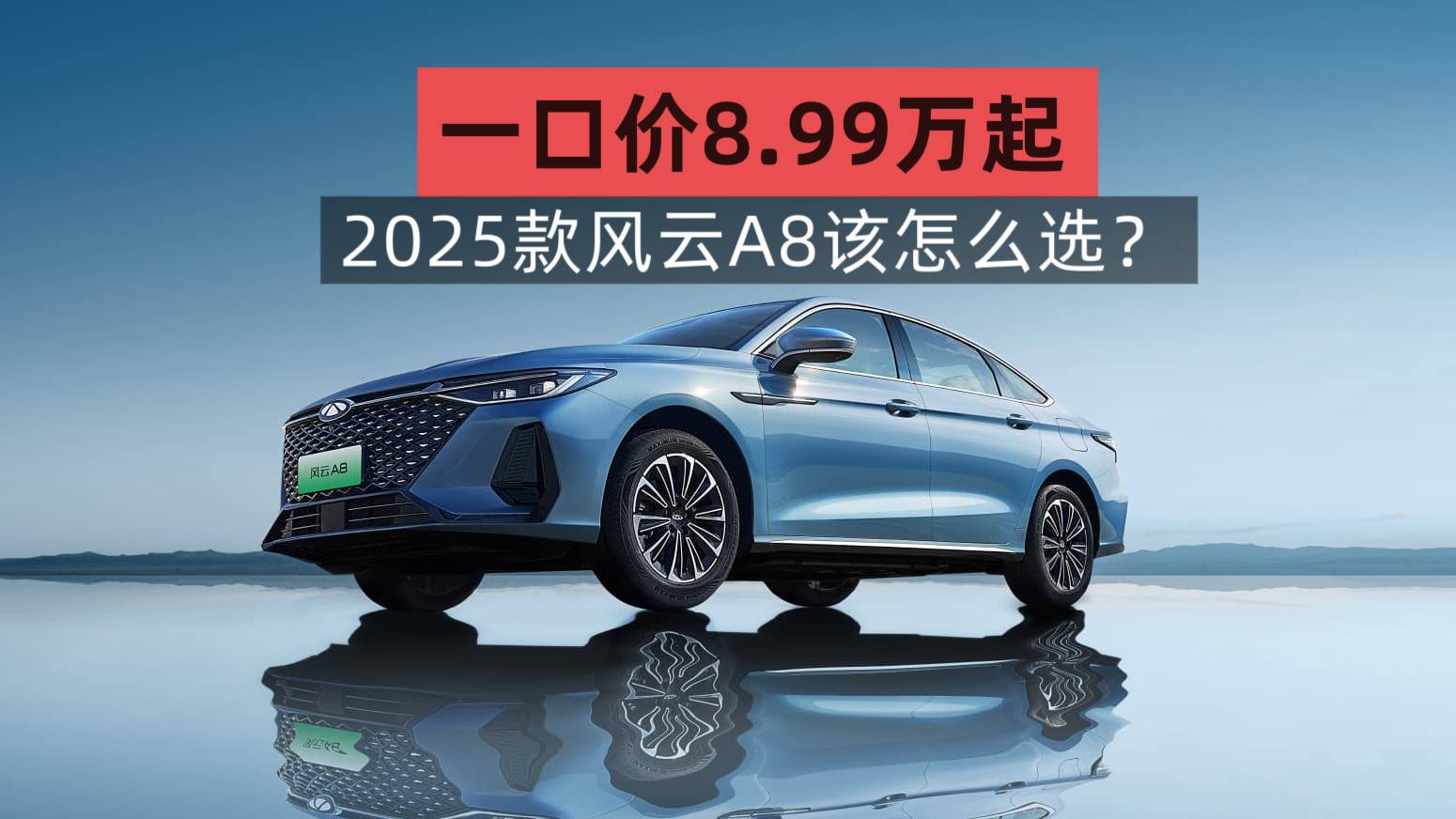 一口价8.99万起，2025款风云A8该怎么选？