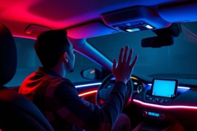 汽車手勢感應氛圍燈:指尖舞動的光影美學