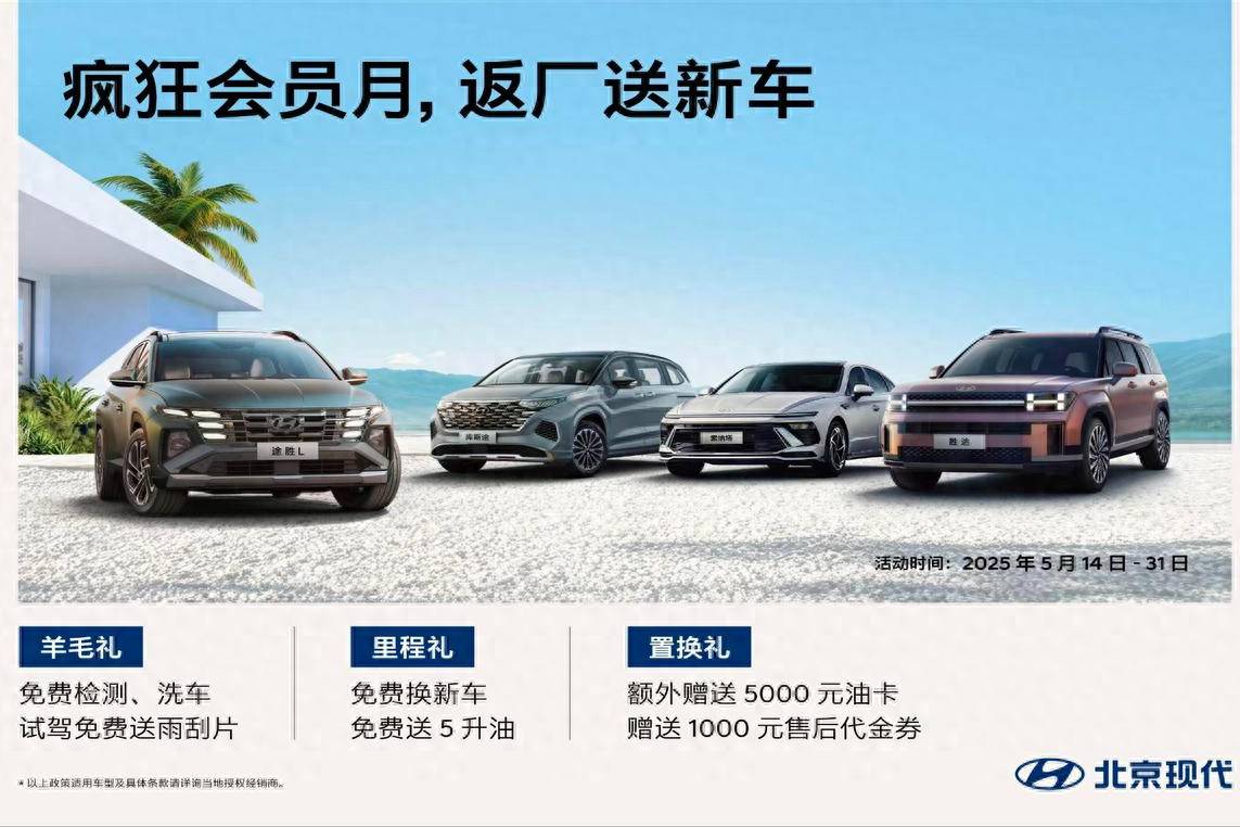 車開得越多獎勵越大,北京現代給老車主發紅包了