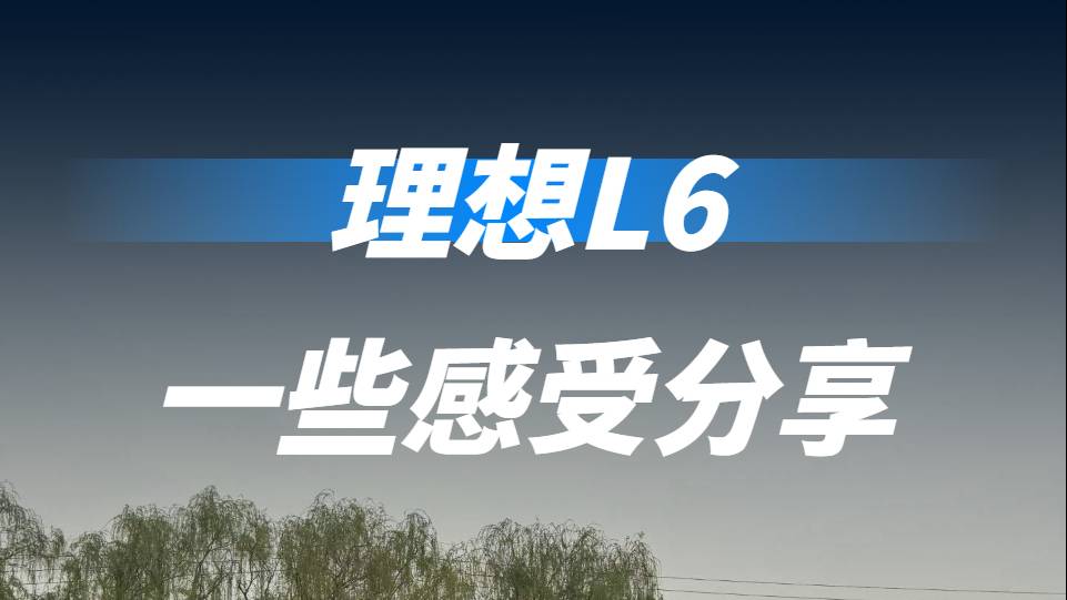 理想L6的一些駕駛感受分享