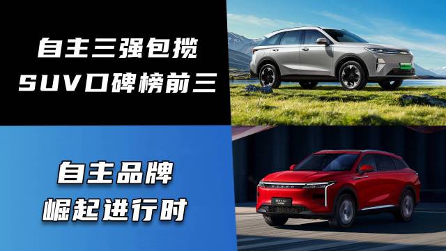 自主三强包揽 SUV 口碑榜前三