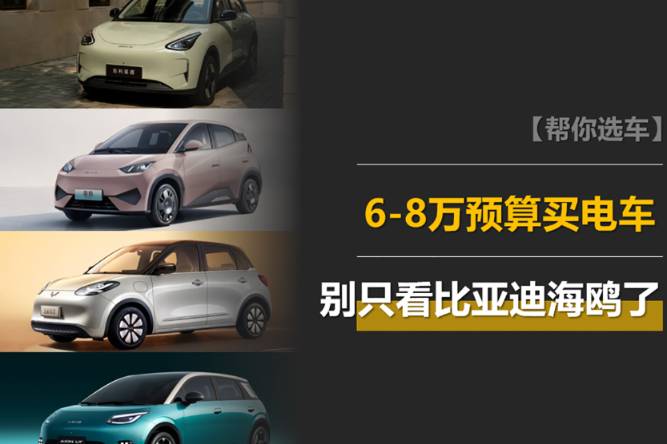 6-8万元纯电小车推荐，除了比亚迪海鸥，另外这三款也不错！