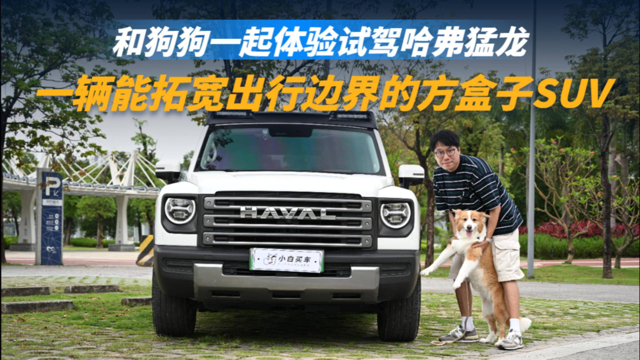 和狗狗一起體驗試駕哈弗猛龍，一輛能拓寬出行邊界的方盒子SUV