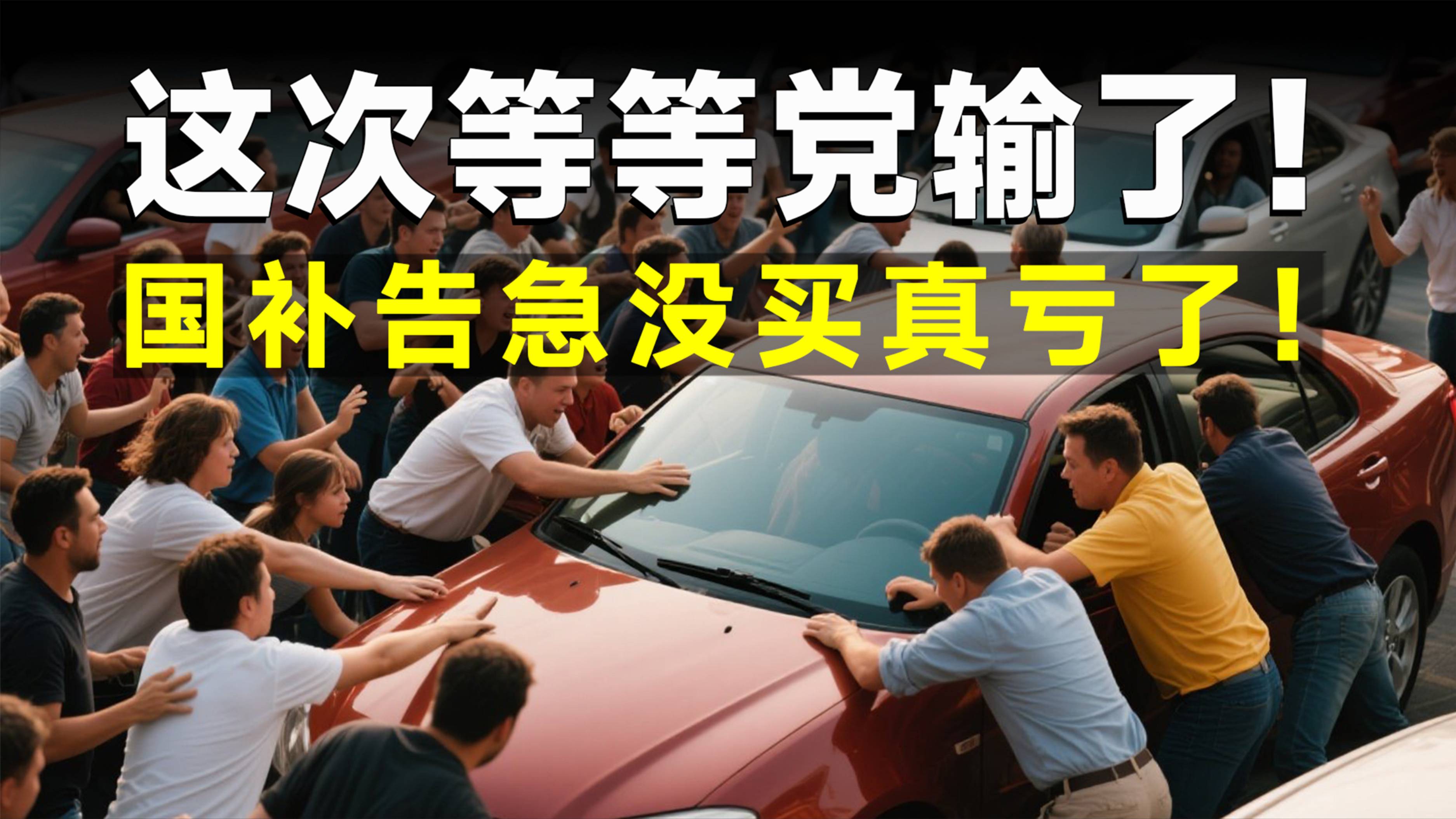 多地国补告急，今年非必要不买车！