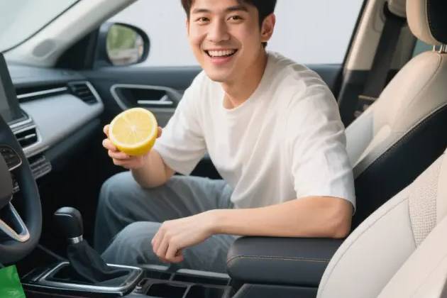 車內(nèi)異味散不掉咋辦?我放了包活性炭 + 切開的檸檬