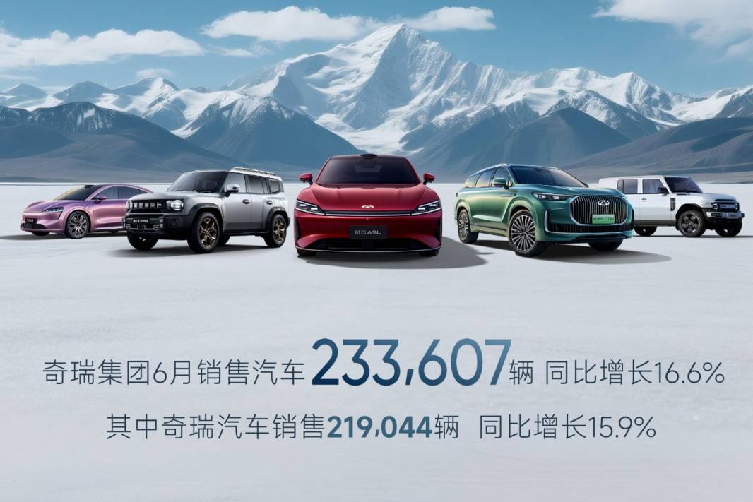 奇瑞集團(tuán)上半年銷售汽車126萬輛，創(chuàng)歷史同期新高