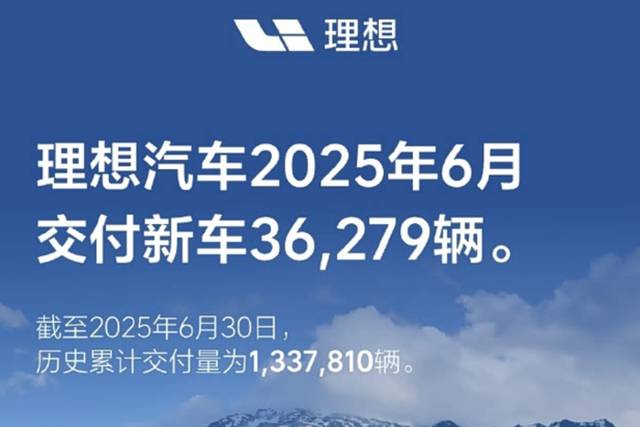 6月銷量同比降24%，理想汽車推出新政策！
