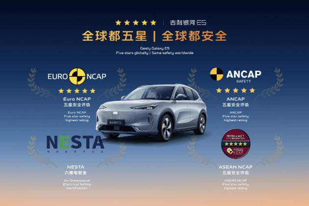 吉利三車(chē)包攬五星安全前三，專利筑牢“安全世家”基石