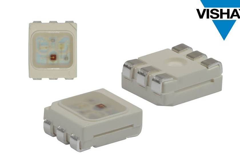 Vishay推出PLCC-6封裝RGB LED