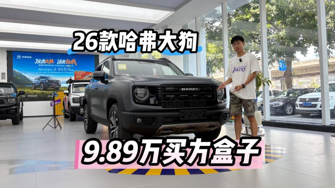 探店26款哈弗大狗，9.89萬起，方盒子還得是大狗