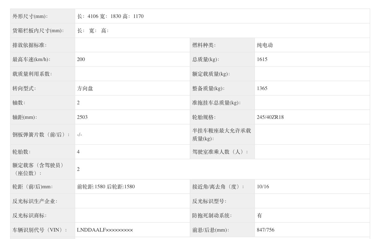 便宜大腕的小跑车？羿驰01亮相申报信息