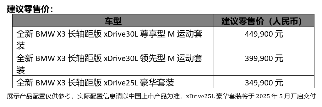 驾趣进阶，舒适翻倍，全新BMW X3长轴距版上市