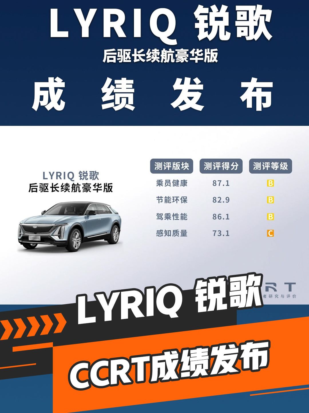 注重乘员健康，LYRIQ锐歌CCRT成绩发布！