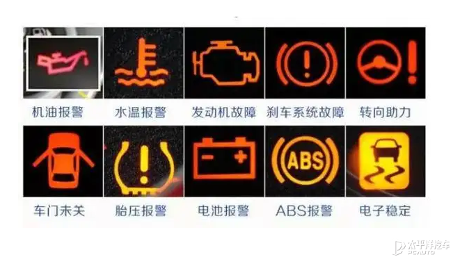 中间带感叹号的黄色档位:变速箱故障指示灯;3