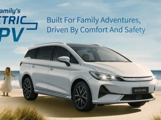 Starting at RM109,800! BYD M6 pure electric MPV debuts, catering for the whole family outing!