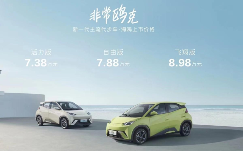 比亚迪海鸥上市，比预售价低了5000元，五菱缤果难受了？